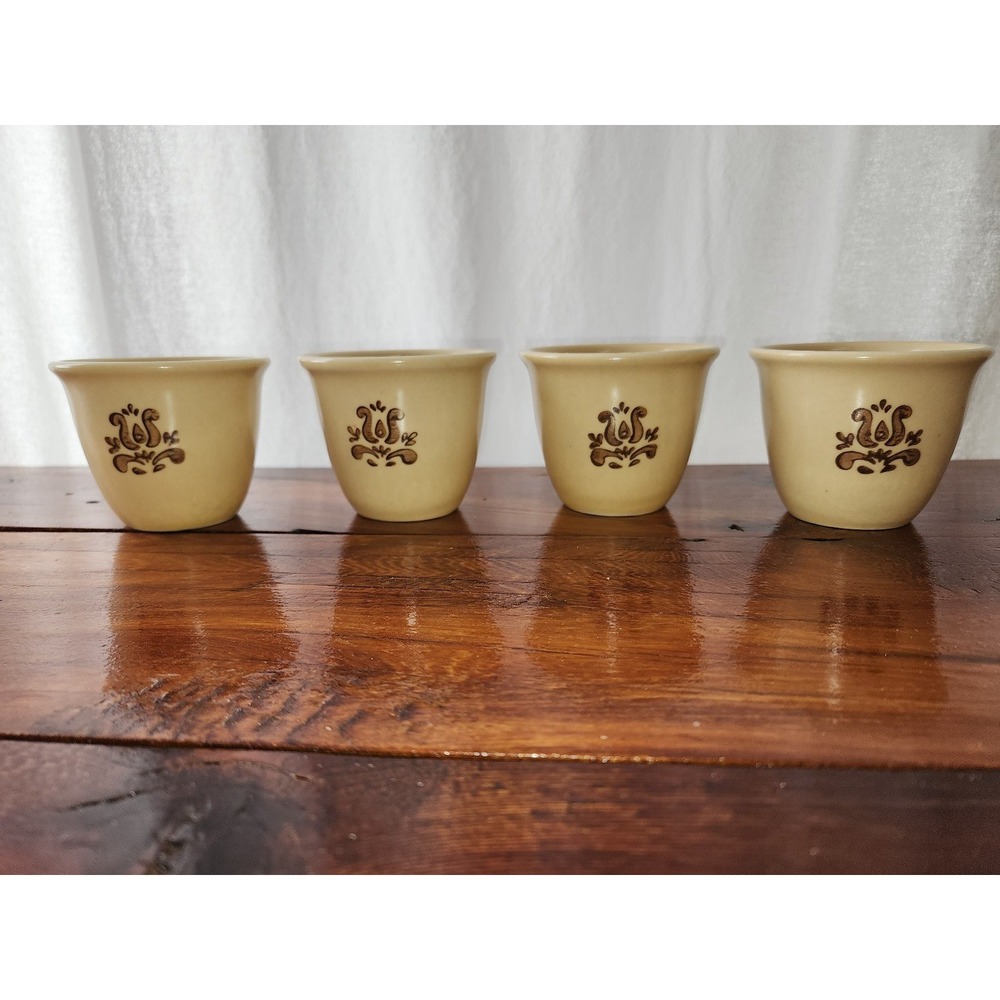 Pfaltzgraff Village Custard Jelly Jam Relish Cups Dishes Set of Four Vintage